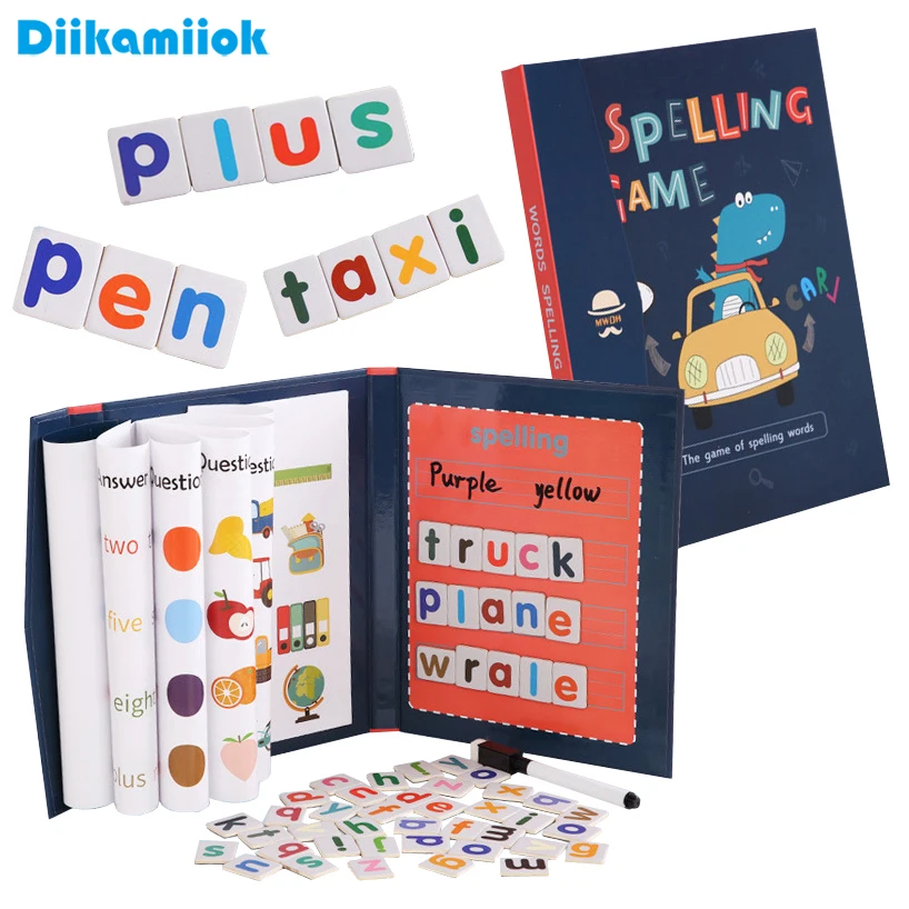 Board Game English For Kids - 1pc Magnetic Alphabet Spelling Word Puzzles