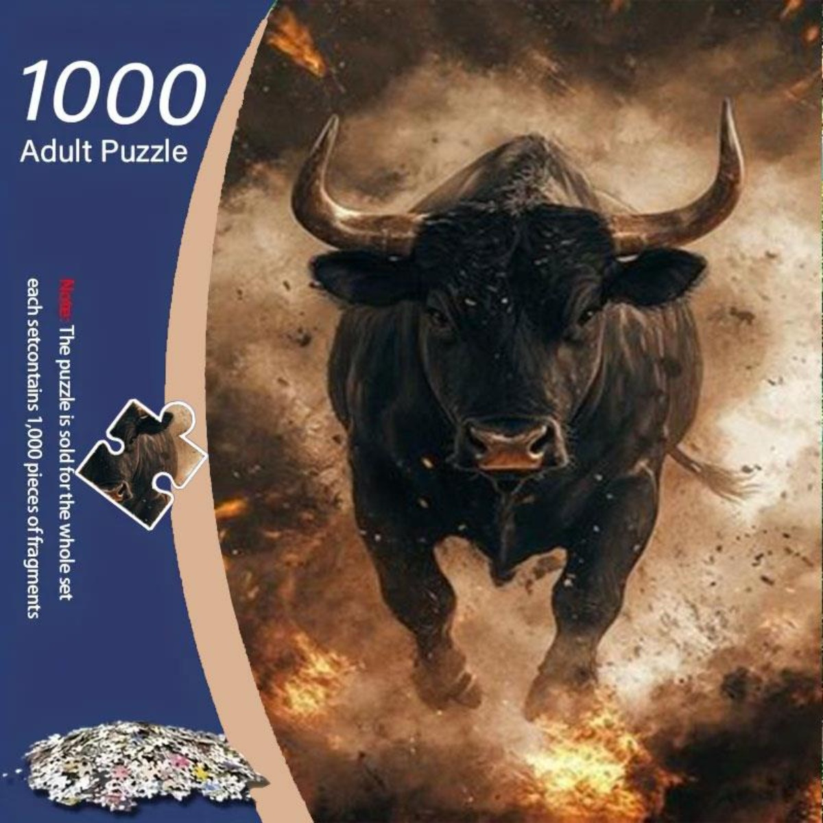 Jigsaw Puzzle Adult - 1000pcs Adult Puzzle - Blazing Bull