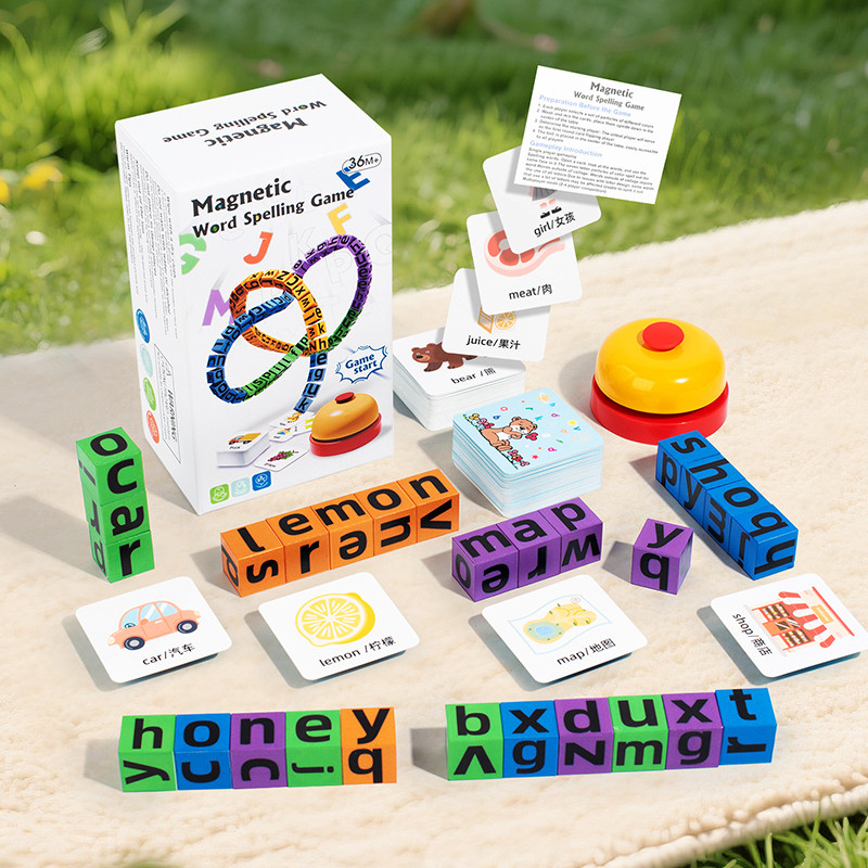 Board Game English For Kids - 4 Players Magnetic Spelling Word Kids