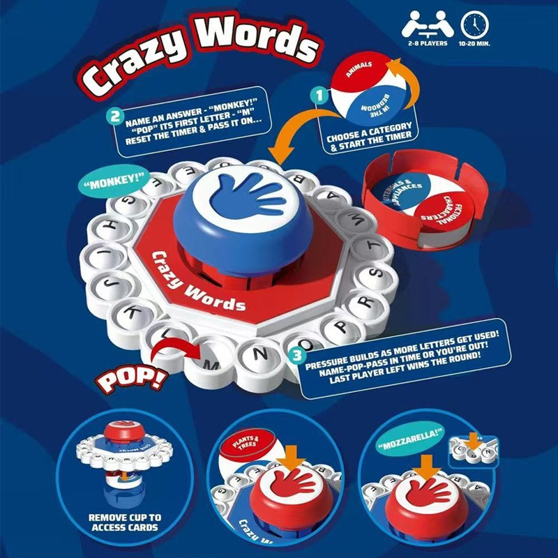 Crazy Words English Board Game - đánh giá và giá Board Game English For Kids