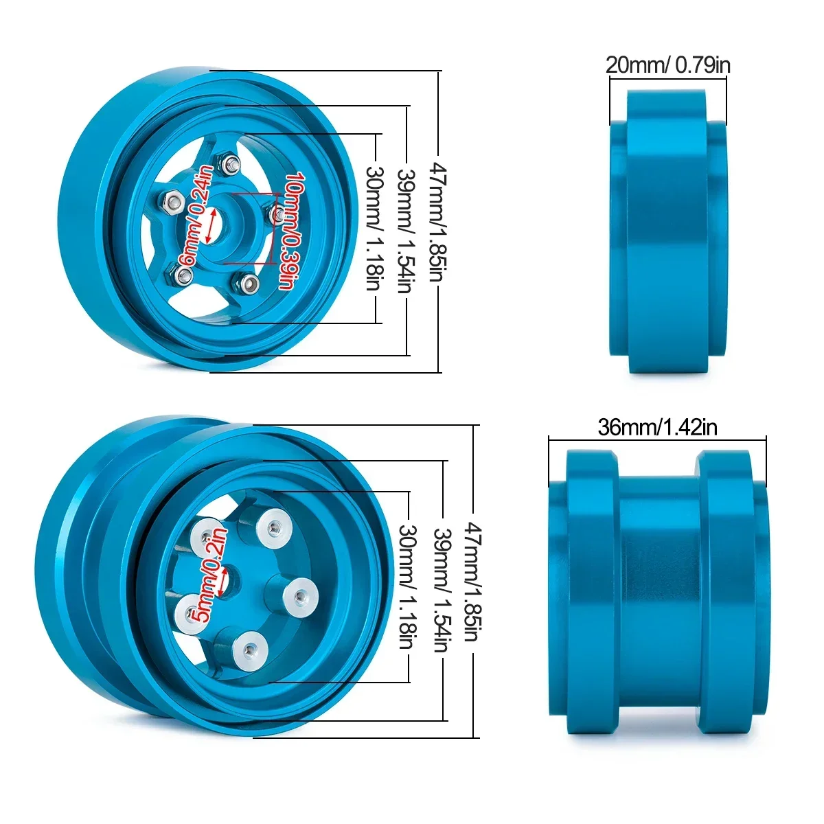 Aluminum Beadlock Wheels for 1 - đánh giá và giá Tamiya Model Rc Car